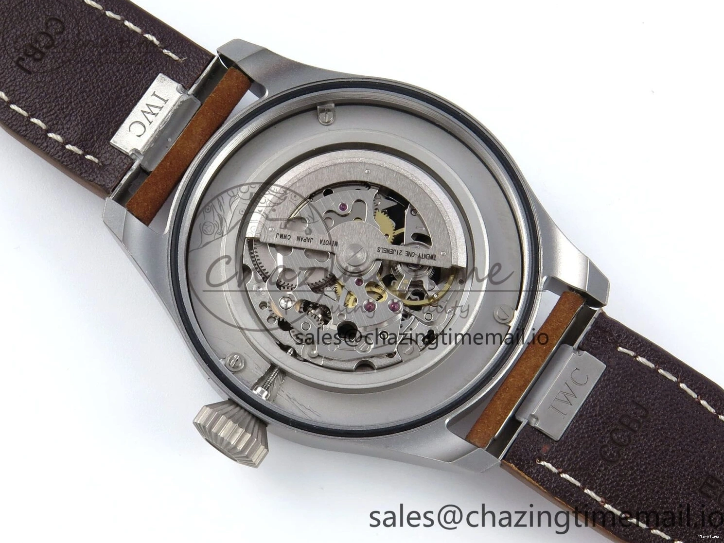 MIROTIME 0415 Big Pilot IW329701 M+F 1:1 Best Edition Black Dial on Brown Leather Strap MY RelaxedFit 7005